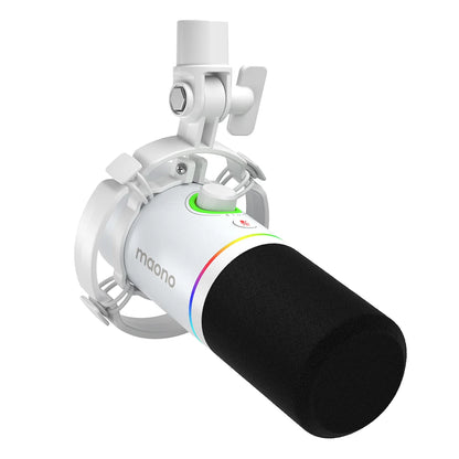MAONO PD200XS – Micrófono Profesional Dinámico USB/XLR con RGB - Dedicado para Streaming, Podcast y Gaming