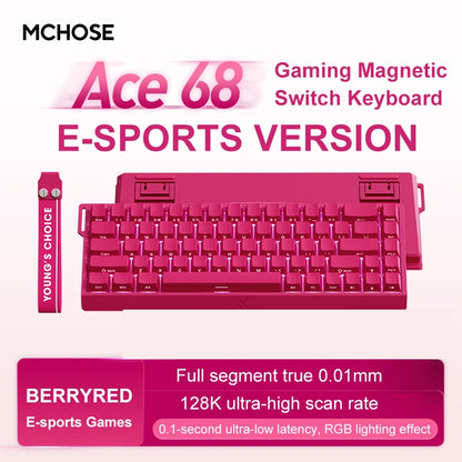 Teclado MCHOSE ACE 68 Pro – Interruptores Magnéticos, 8000 Hz, 0.1Ms Latencia, RGB Personalizable, 68 Teclas para Gaming Competitivo