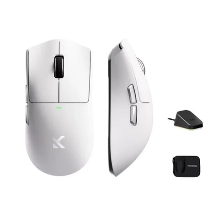 MCHOSE K7 Ultra — Raton Gaming 42,000 DPI · 8KHz · USB/2.4G inalámbrico/Bluetooth