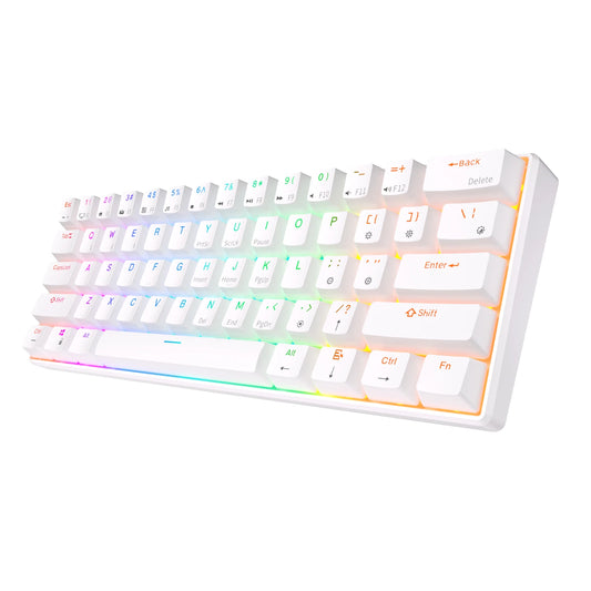 RK61 Royal Kludge — Teclado Mecánico 60% Hot-Swap RGB, 3 modos (BT/2.4G/USB)