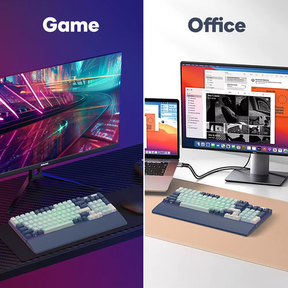 Teclado Mecánico Inalámbrico RK96 –  Hot-Swap, Retroiluminación Multicolor, Conexión Bluetooth/USB/2.4Ghz