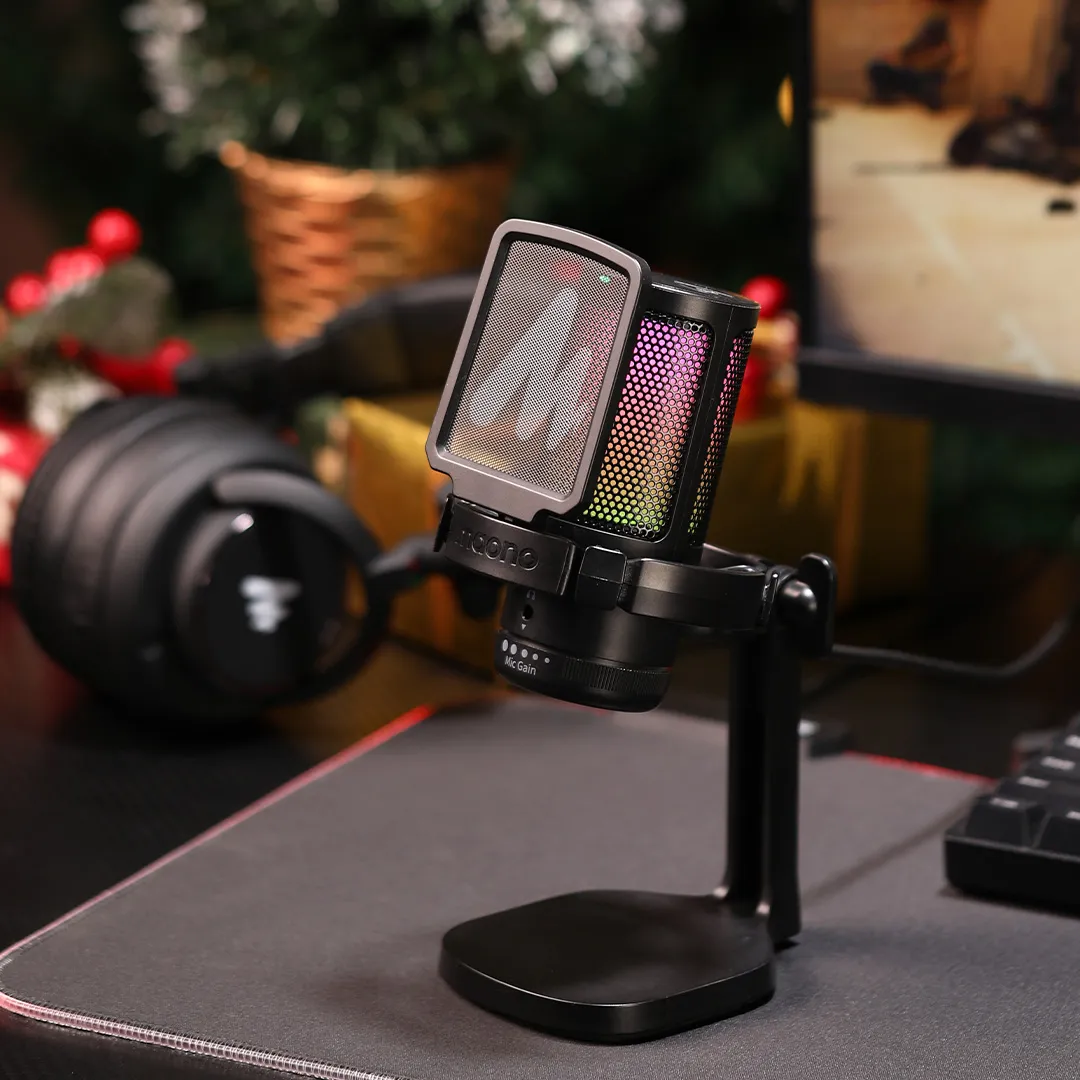 MAONO DGM20 – Micrófono USB con RGB, Mute Rápido y Cancelación de Ruido