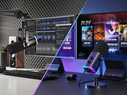 FIFINE Ampligame AM8 – Micrófono dinámico XLR/USB para streaming con RGB y monitoreo