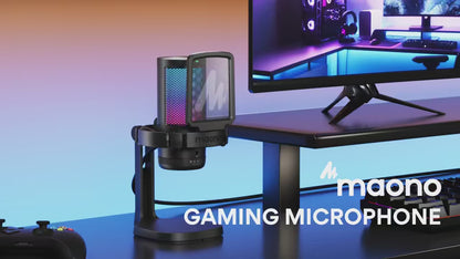 MAONO DGM20S – Micrófono USB de Condensador con Cancelación de Ruido y RGB